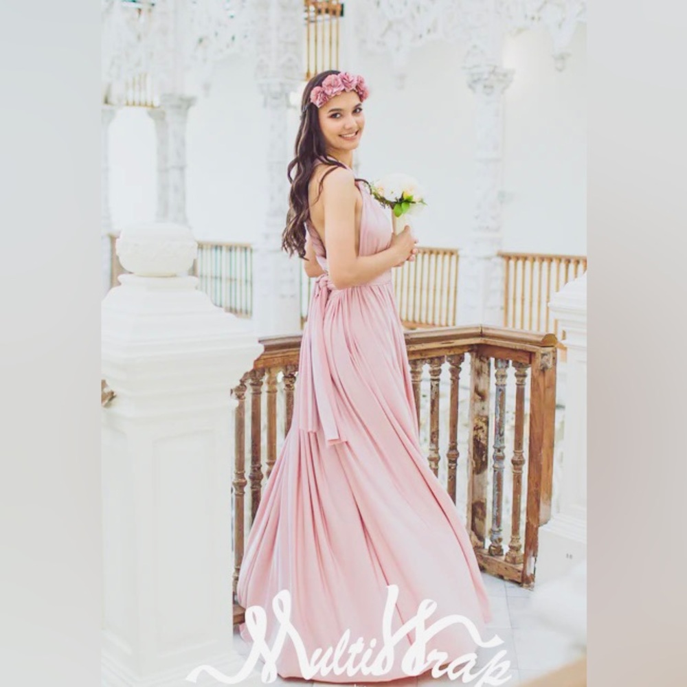 Eliza and Ethan Multi Wrap Maxi Dress - Blush Pink